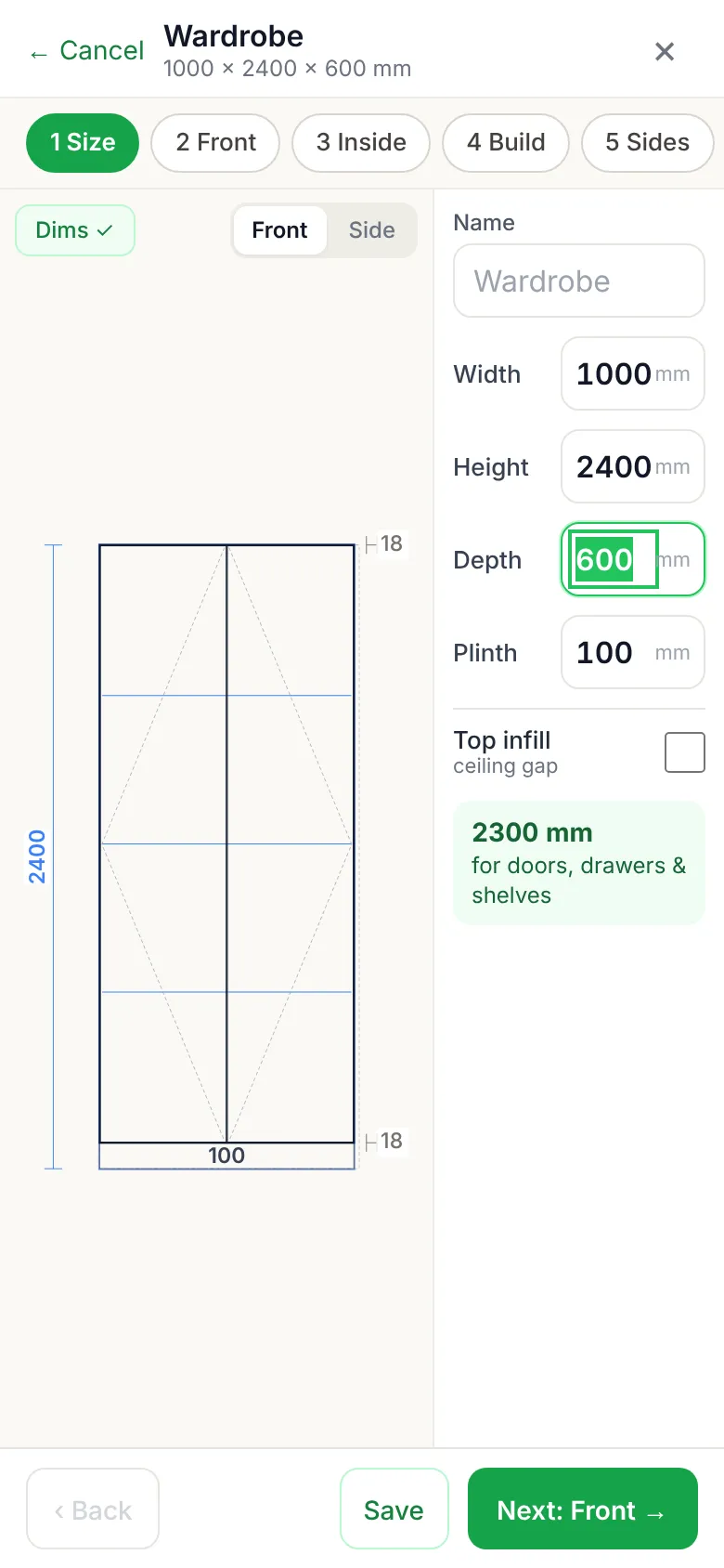Step 2: Take it up to the ceiling
